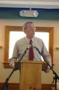 Carson Rhyne, Stated Clerk of the Presbytery of the James addresses the Synod Men